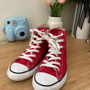 Red High-Top Sneakers